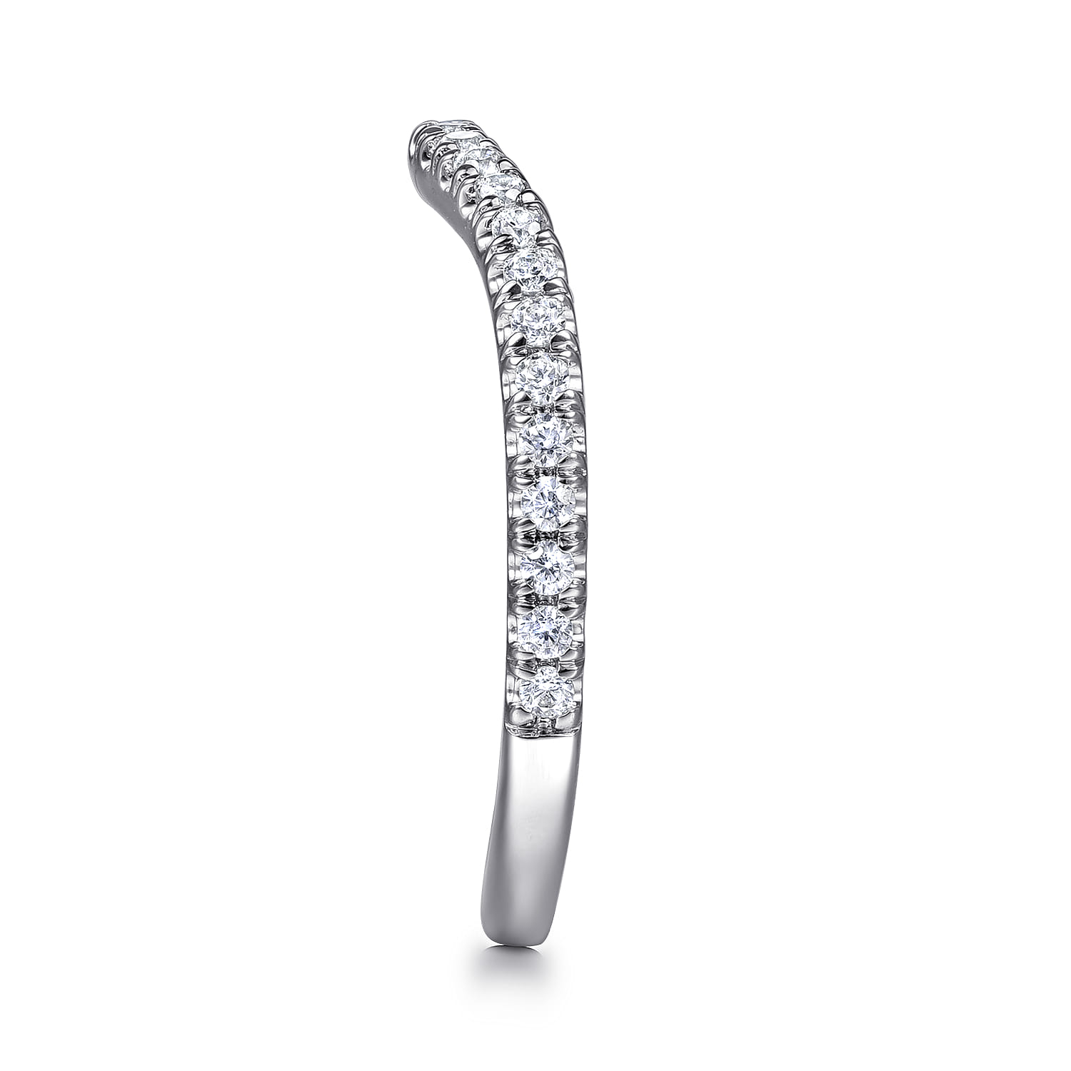 14K White Gold Matching Wedding Band - 0.28 ct - Shot 5