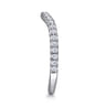 14K White Gold Matching Wedding Band - 0.28 ct