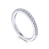 14K White Gold Matching Wedding Band - 0.31 ct