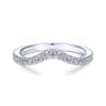 14K White Gold Matching Wedding Band - 0.25 ct