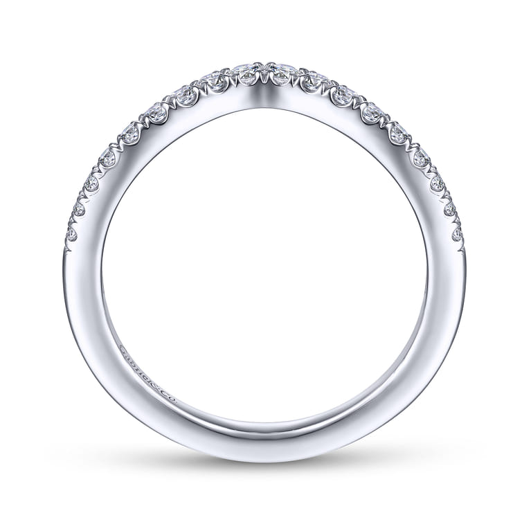 14K White Gold Matching Wedding Band - 0.25 ct - Shot 2