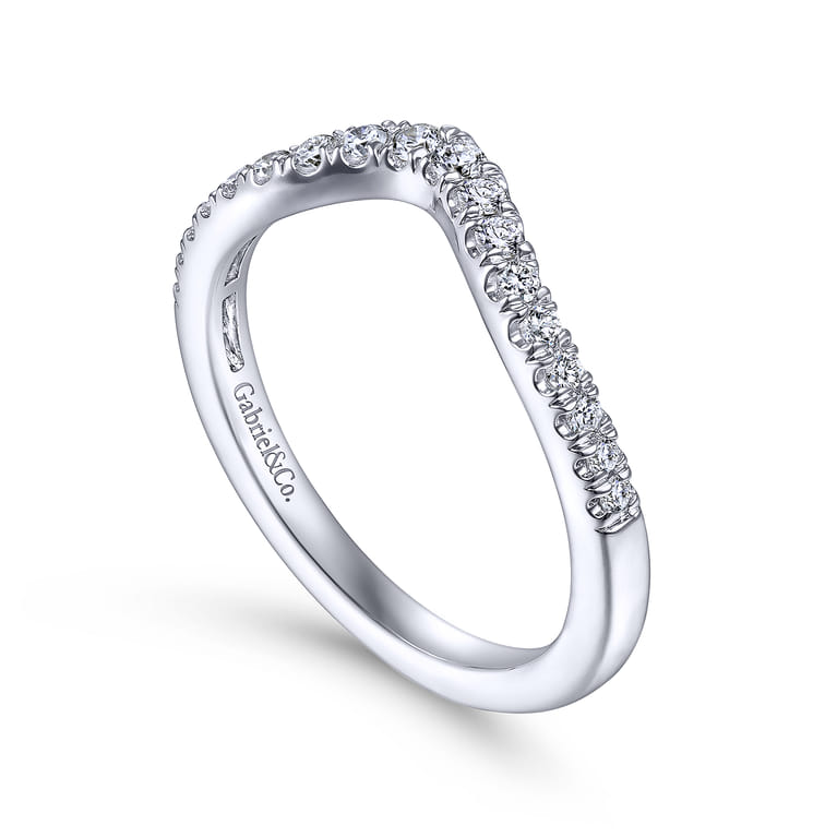 14K White Gold Matching Wedding Band - 0.25 ct - Shot 3