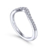 14K White Gold Matching Wedding Band - 0.25 ct