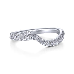 14K White Gold Matching Wedding Band