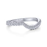 14K White Gold Matching Wedding Band - 0.35 ct