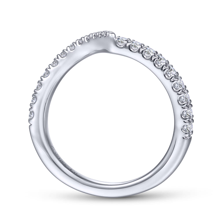 14K White Gold Matching Wedding Band - 0.35 ct - Shot 2