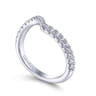14K White Gold Matching Wedding Band - 0.35 ct