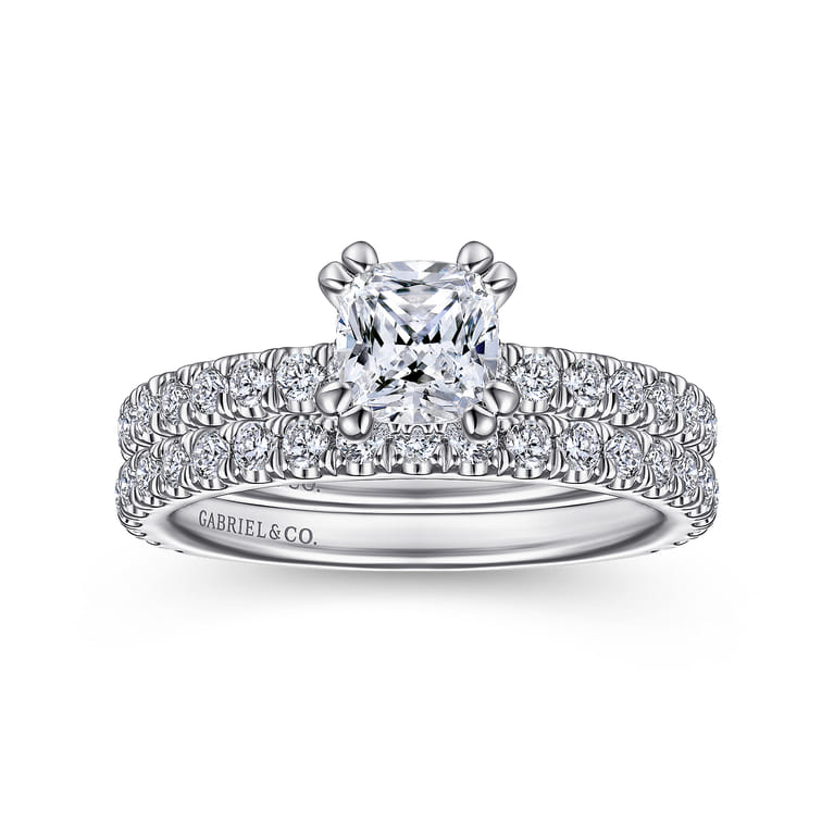 14K White Gold Matching Wedding Band - 0.5 ct - Shot 4
