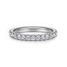 14K White Gold Matching Wedding Band - 0.6 ct