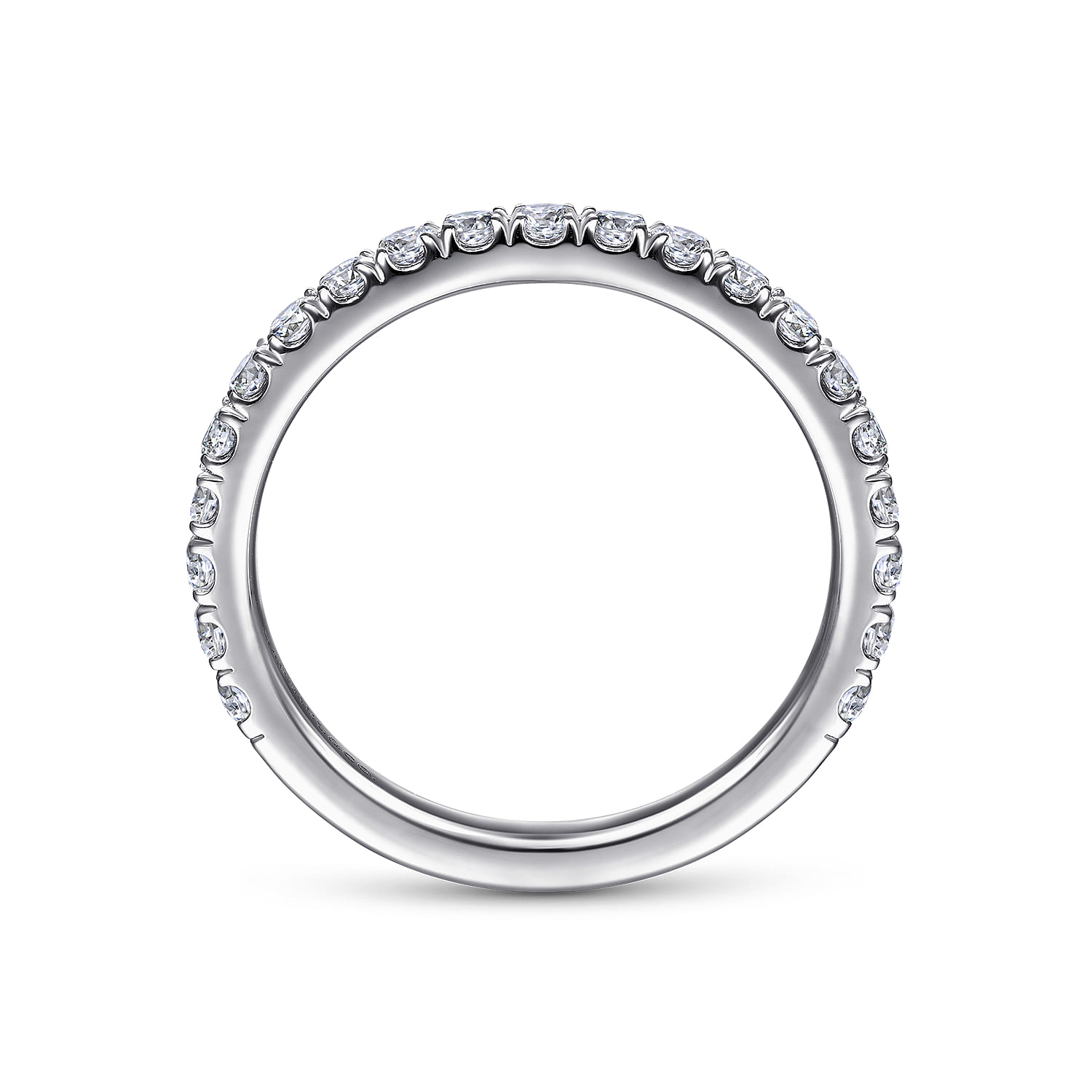 14K White Gold Matching Wedding Band - 0.6 ct - Shot 2