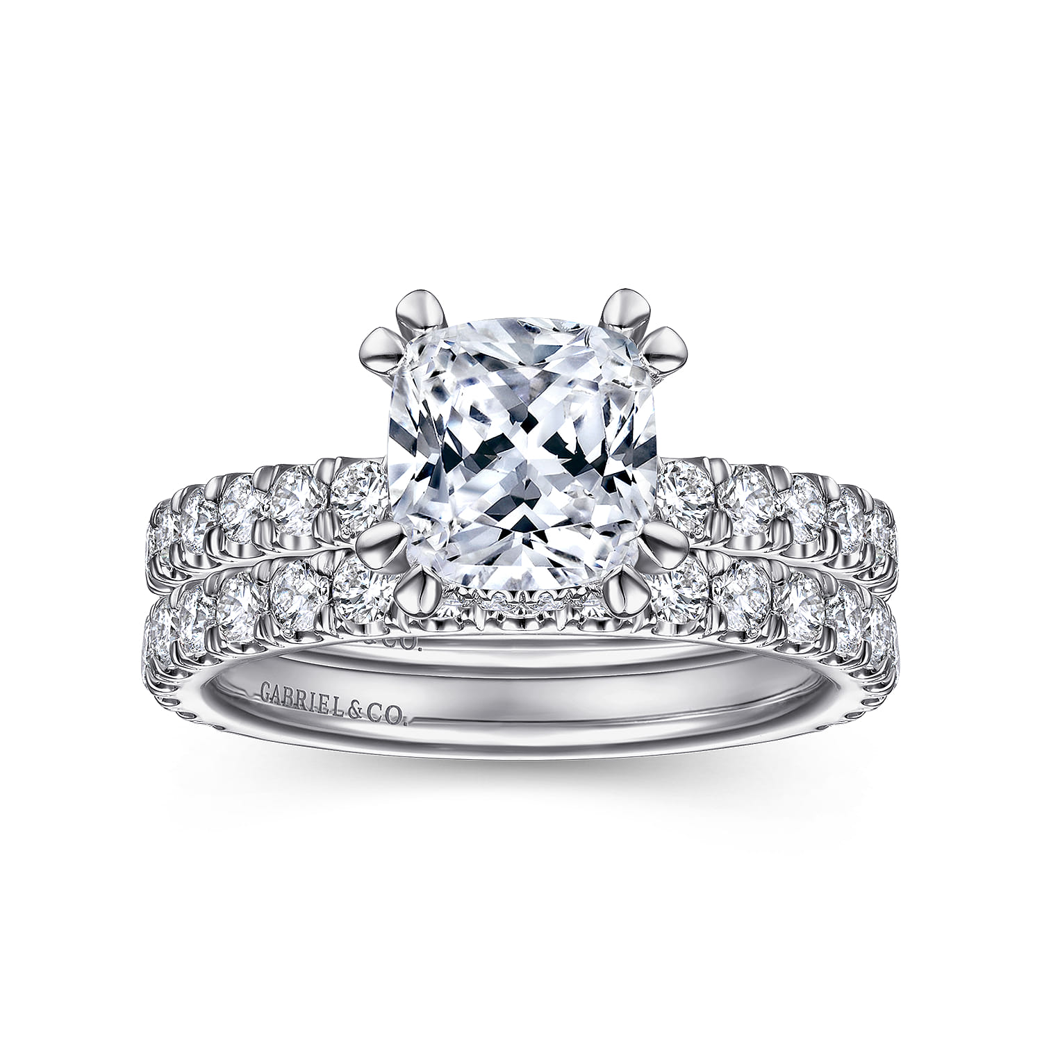 14K White Gold Matching Wedding Band - 0.6 ct - Shot 4