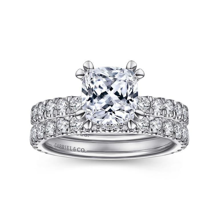 14K White Gold Matching Wedding Band - 0.6 ct - Shot 4