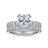 14K White Gold Matching Wedding Band - 0.6 ct