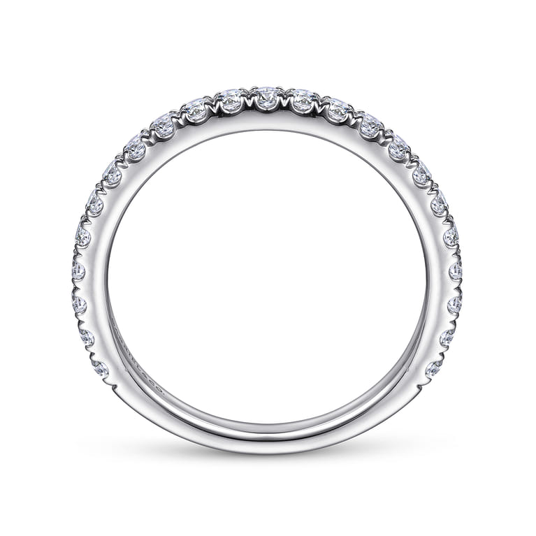 14K White Gold Matching Wedding Band - 0.48 ct - Shot 2