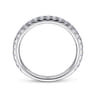 14K White Gold Matching Wedding Band - 0.48 ct