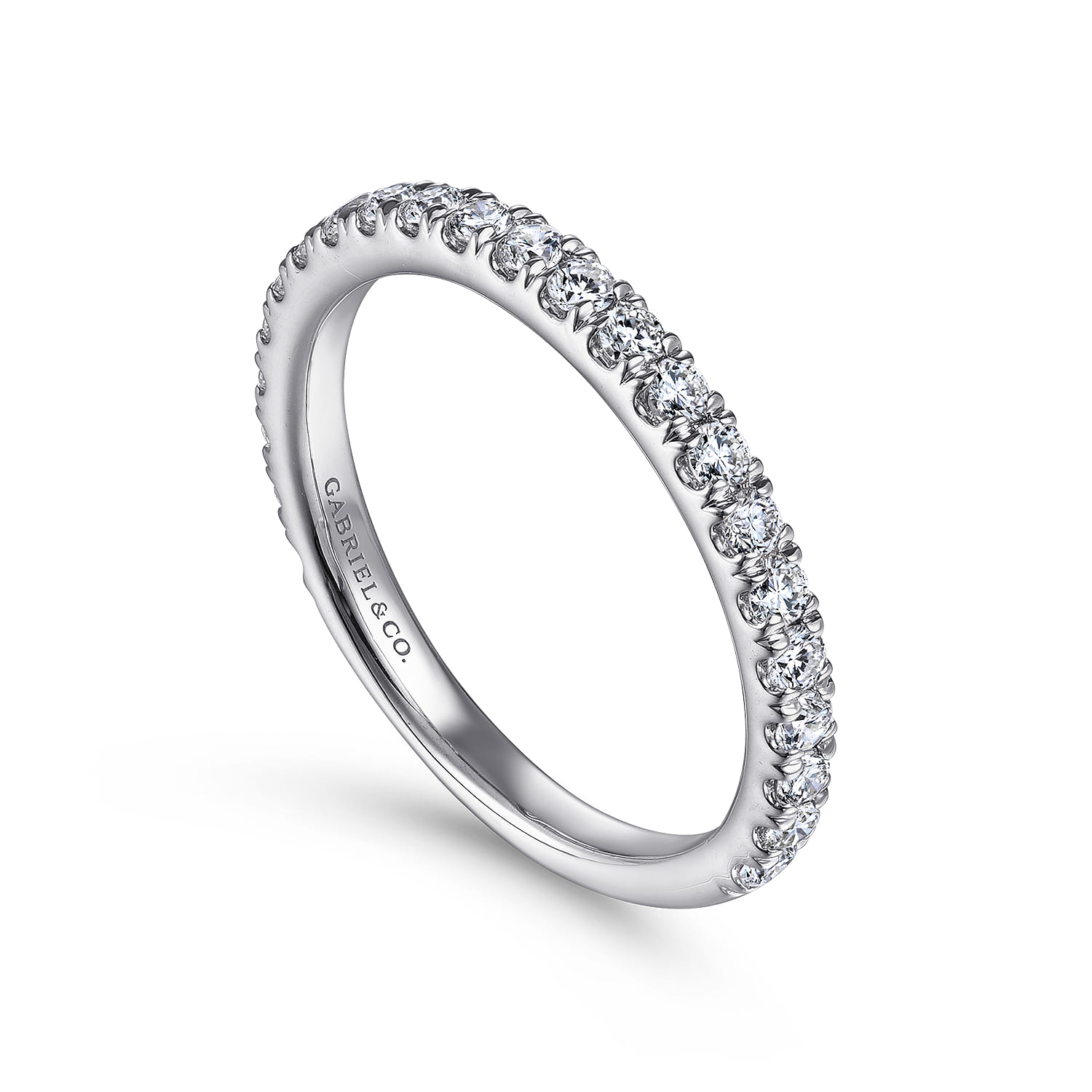 14K White Gold Matching Wedding Band - 0.48 ct - Shot 3