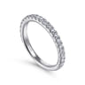 14K White Gold Matching Wedding Band - 0.48 ct