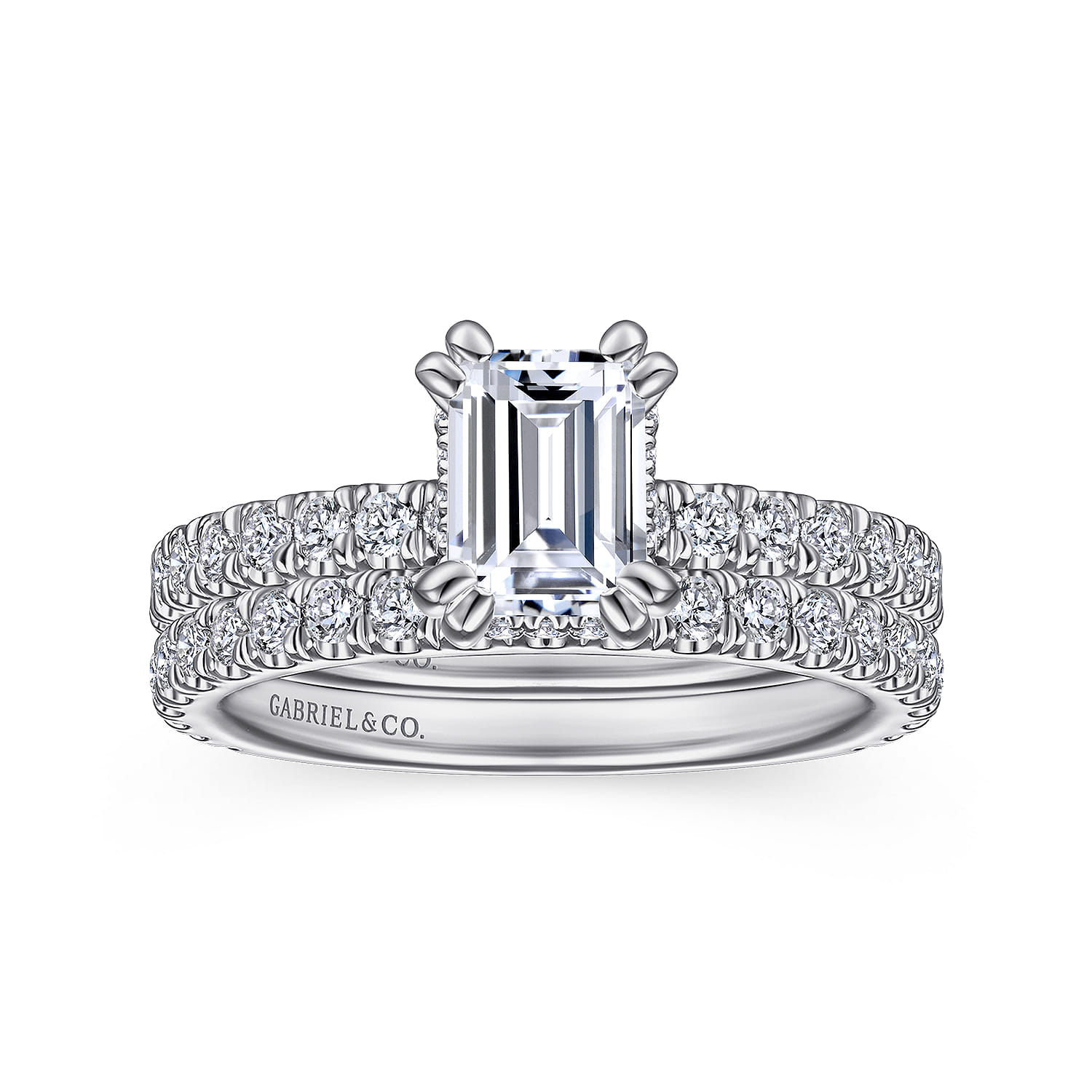 14K White Gold Matching Wedding Band - 0.48 ct - Shot 4