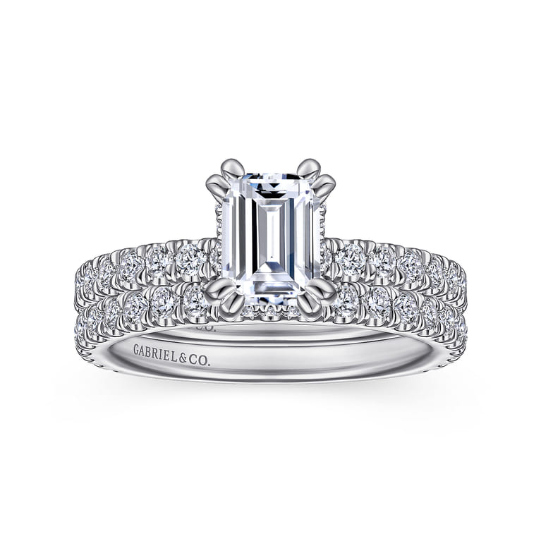 14K White Gold Matching Wedding Band - 0.48 ct - Shot 4