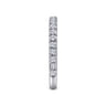 14K White Gold Matching Wedding Band - 0.48 ct