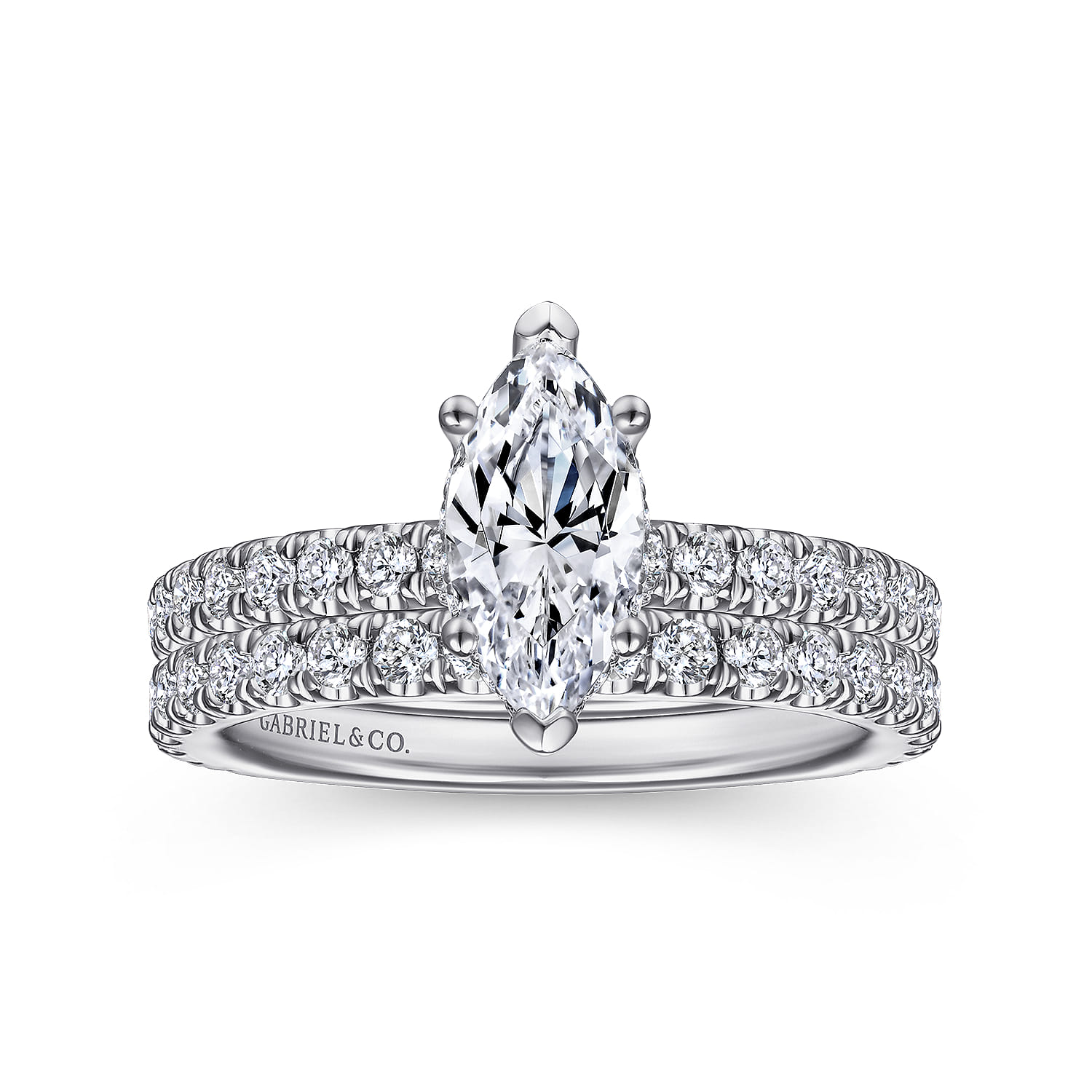 14K White Gold Matching Wedding Band - 0.5 ct - Shot 4