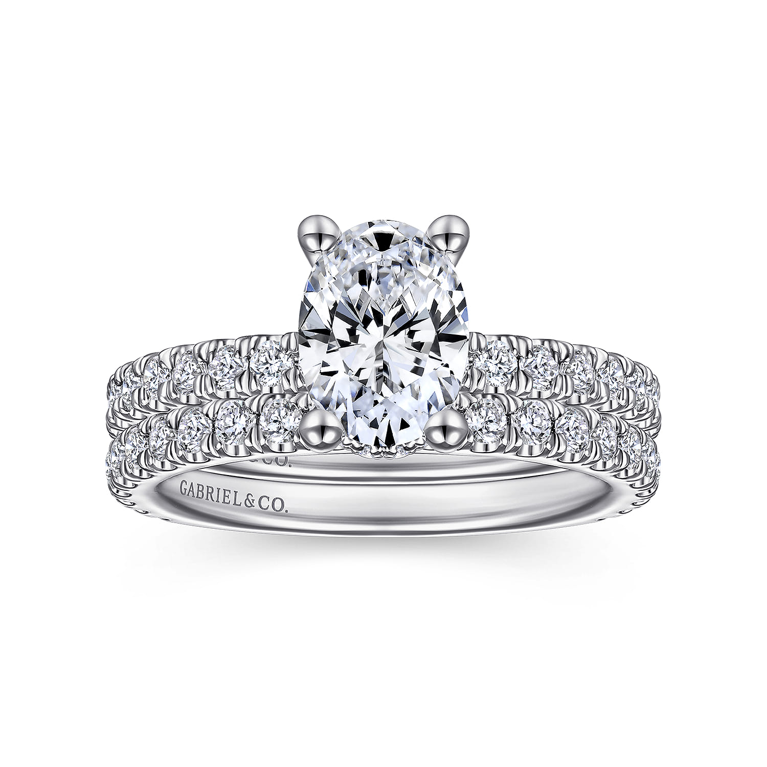 14K White Gold Matching Wedding Band - 0.5 ct - Shot 4