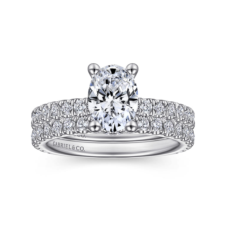 14K White Gold Matching Wedding Band - 0.5 ct - Shot 4
