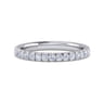 14K White Gold Matching Wedding Band - 0.51 ct