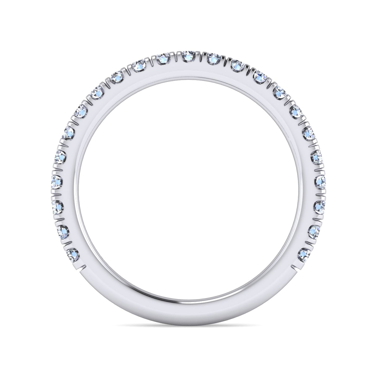 14K White Gold Matching Wedding Band - 0.51 ct - Shot 2