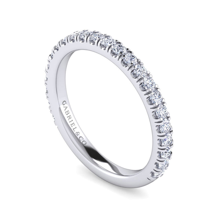 14K White Gold Matching Wedding Band - 0.51 ct - Shot 3