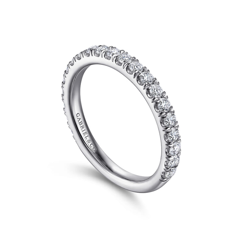 14K White Gold Matching Wedding Band - 0.6 ct - Shot 3