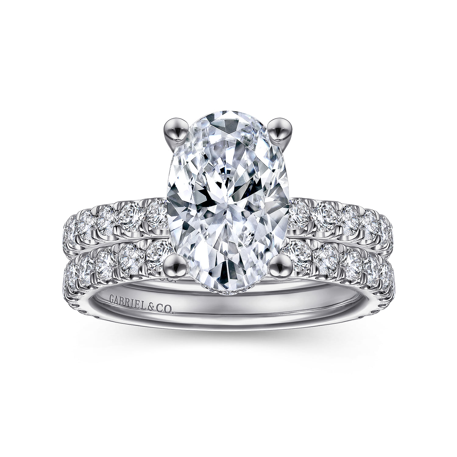14K White Gold Matching Wedding Band - 0.6 ct - Shot 4