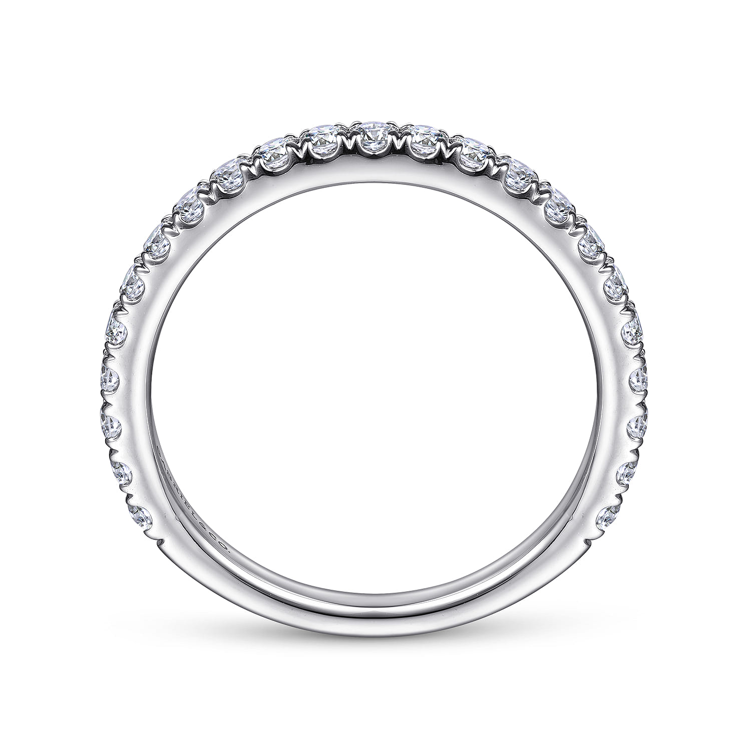14K White Gold Matching Wedding Band - 0.5 ct - Shot 2