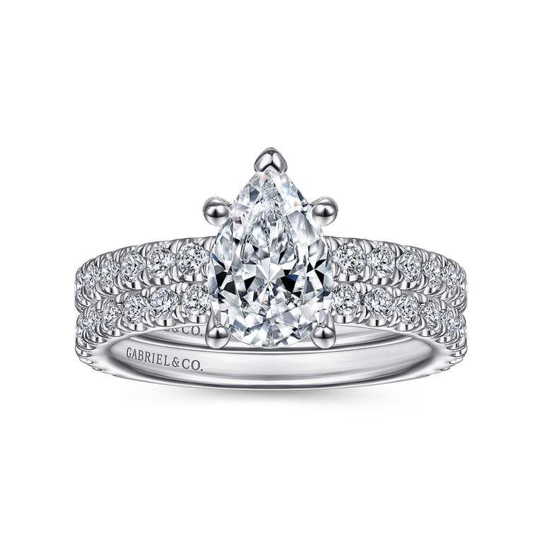14K White Gold Matching Wedding Band - 0.5 ct - Shot 4