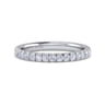 14K White Gold Matching Wedding Band - 0.5 ct