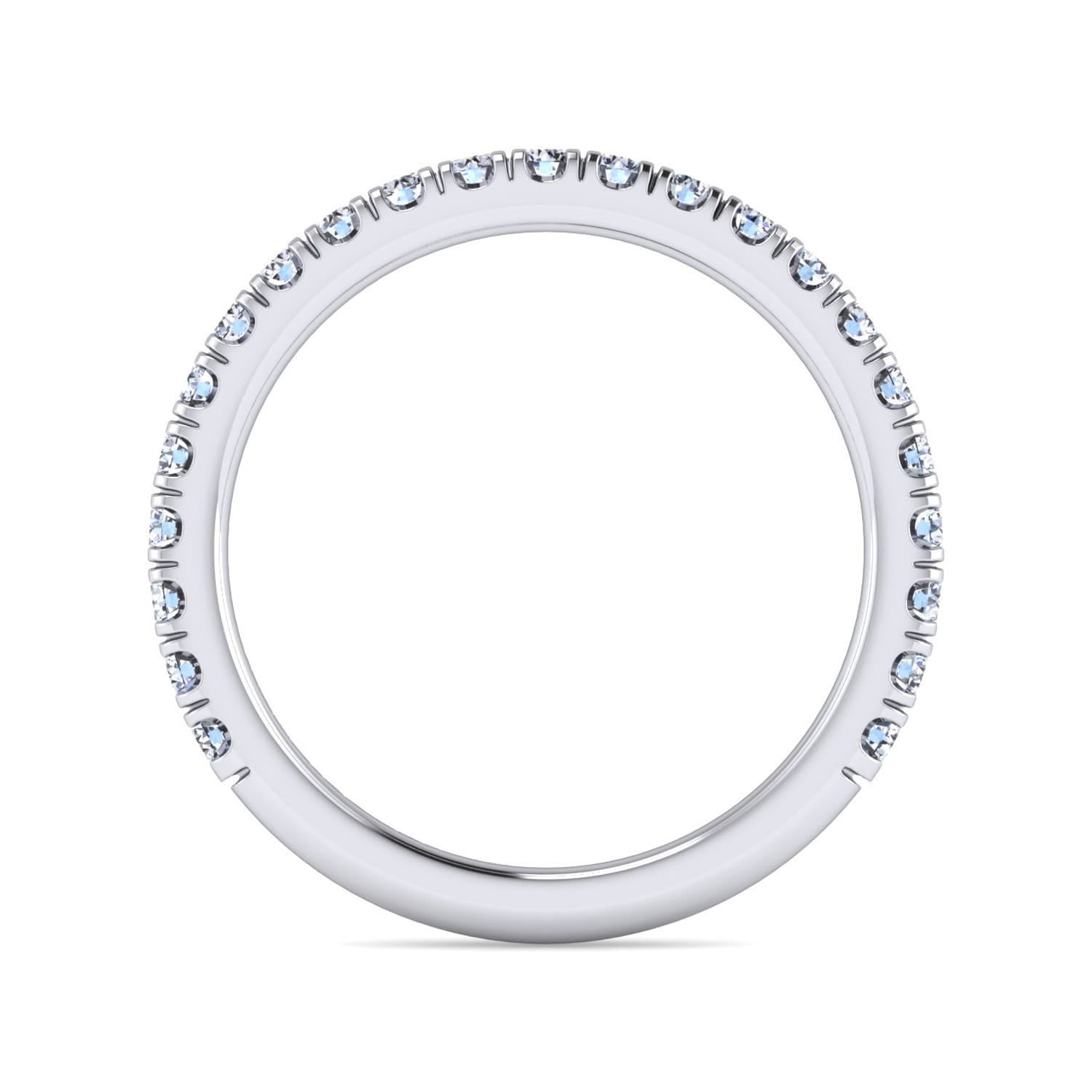 14K White Gold Matching Wedding Band - 0.5 ct - Shot 2