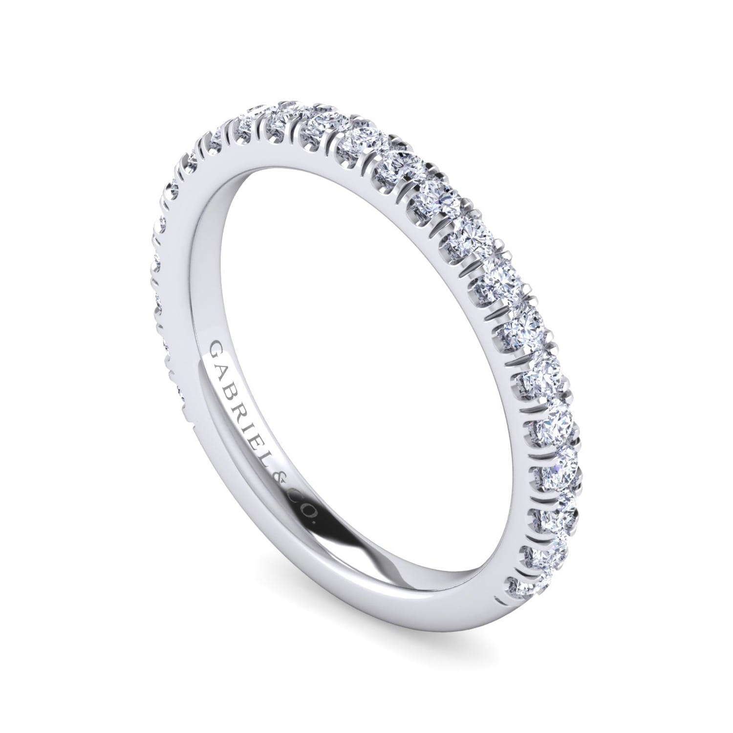 14K White Gold Matching Wedding Band - 0.5 ct - Shot 3