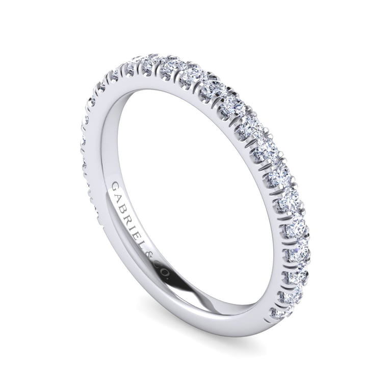 14K White Gold Matching Wedding Band - 0.5 ct - Shot 3