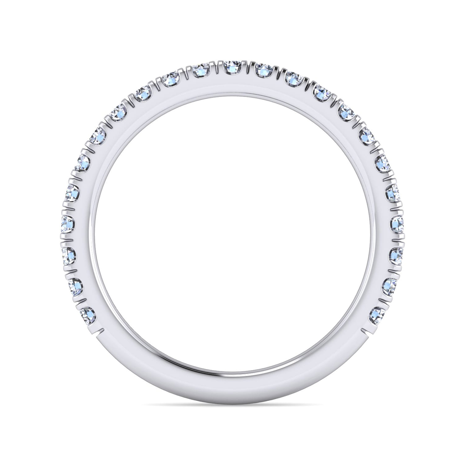 14K White Gold Matching Wedding Band - 0.51 ct - Shot 2
