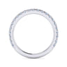 14K White Gold Matching Wedding Band - 0.51 ct
