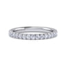 14K White Gold Matching Wedding Band - 0.51 ct