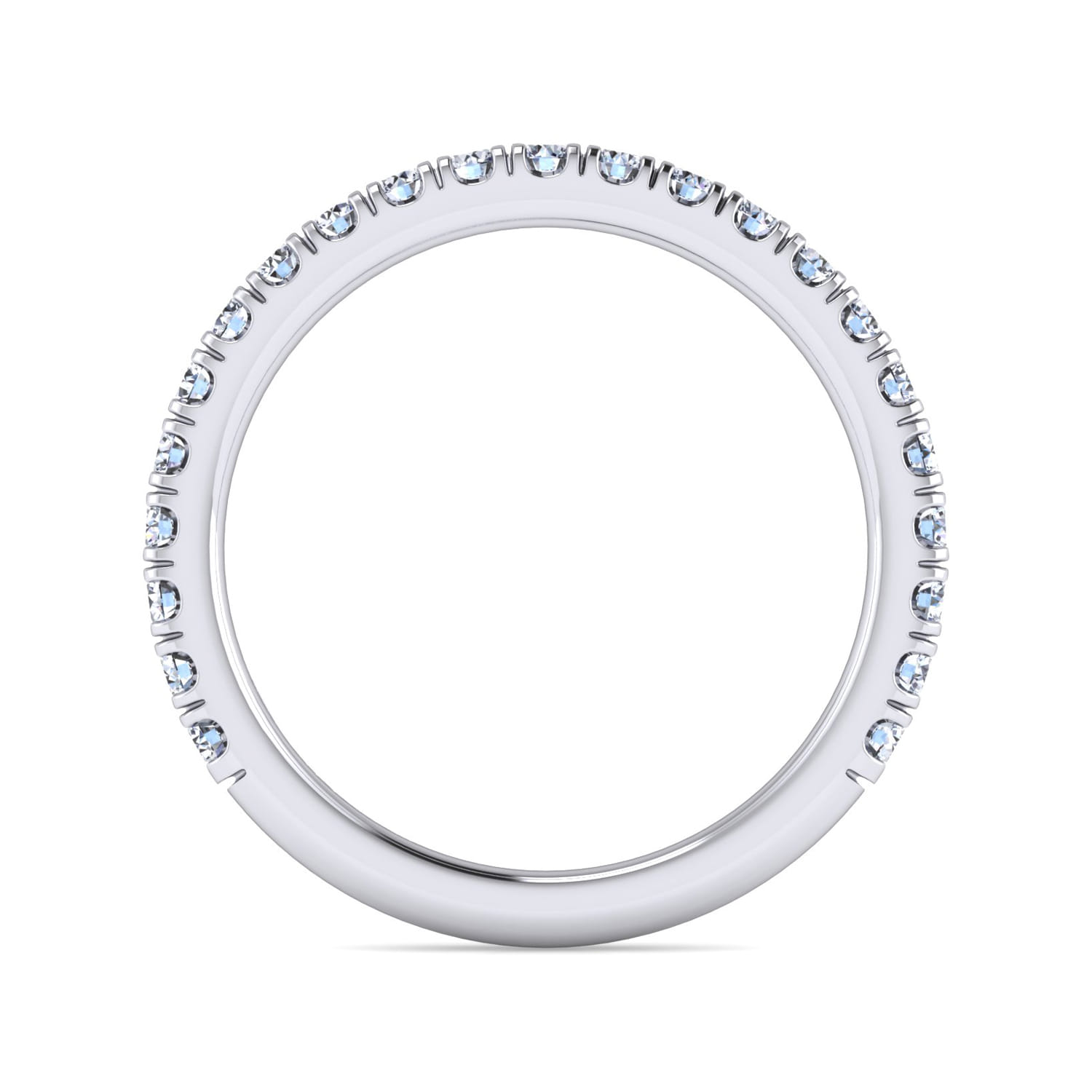 14K White Gold Matching Wedding Band - 0.51 ct - Shot 2