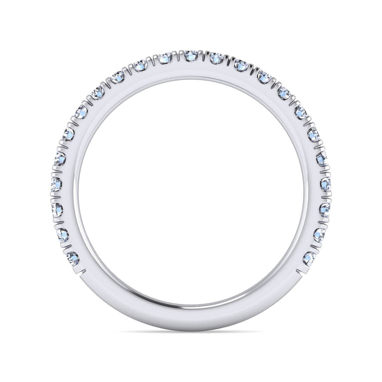 14K White Gold Matching Wedding Band - 0.51 ct - Shot 2
