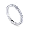 14K White Gold Matching Wedding Band - 0.51 ct