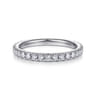 14K White Gold Matching Wedding Band - 0.5 ct