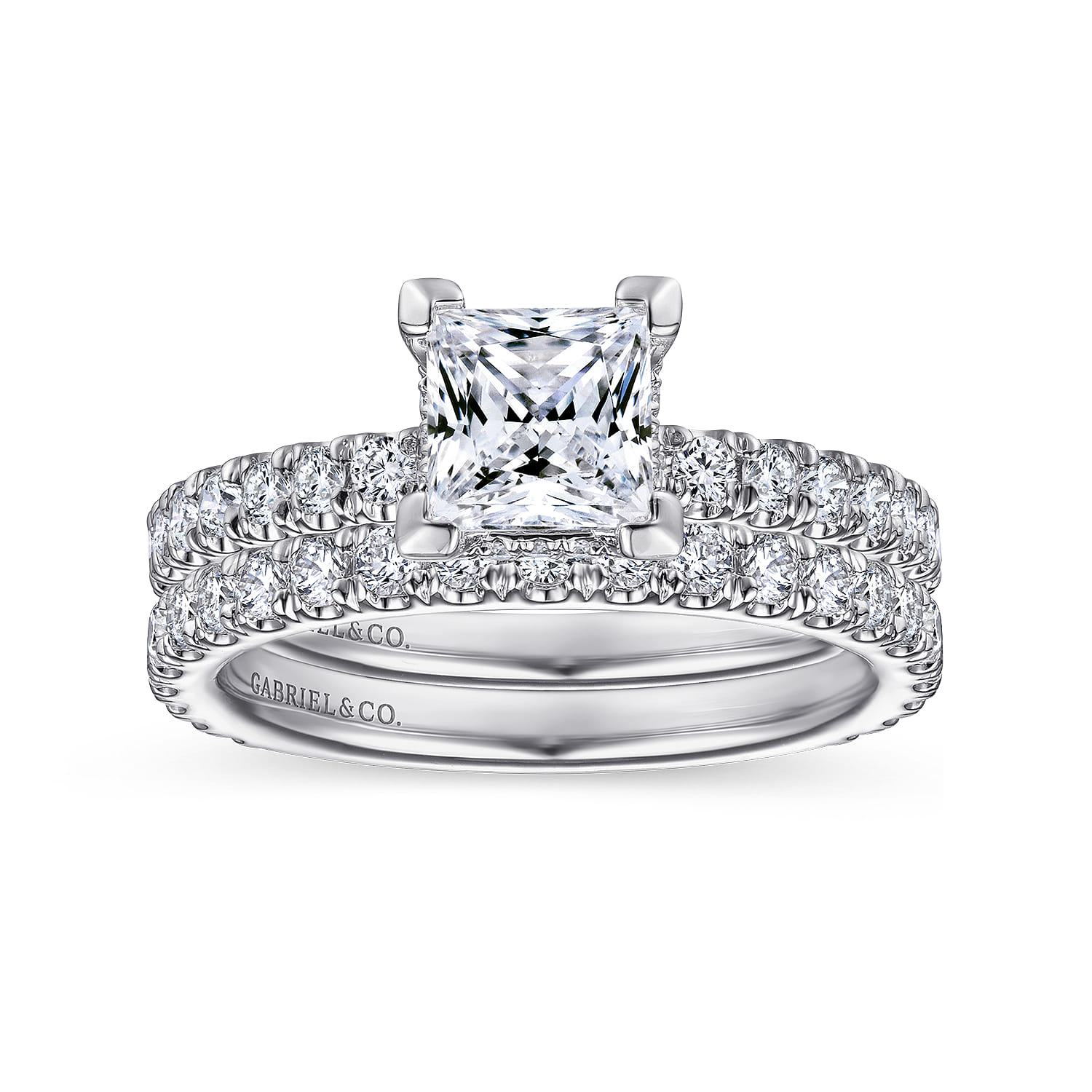 14K White Gold Matching Wedding Band - 0.5 ct - Shot 4