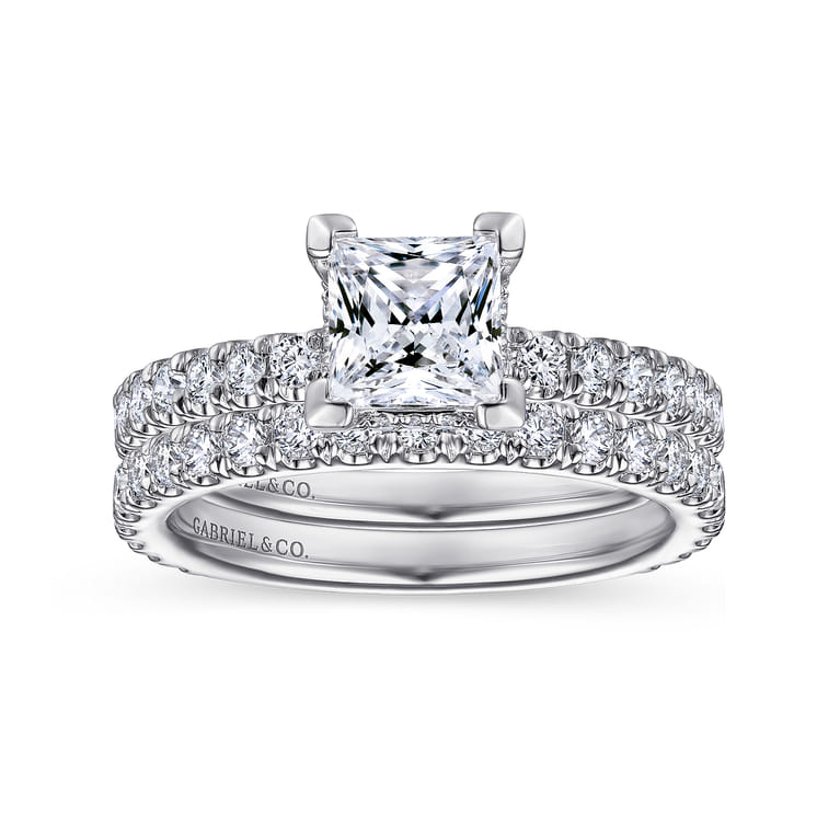 14K White Gold Matching Wedding Band - 0.5 ct - Shot 4