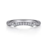 14K White Gold Matching Wedding Band - 0.14 ct
