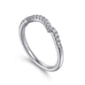 14K White Gold Matching Wedding Band - 0.14 ct