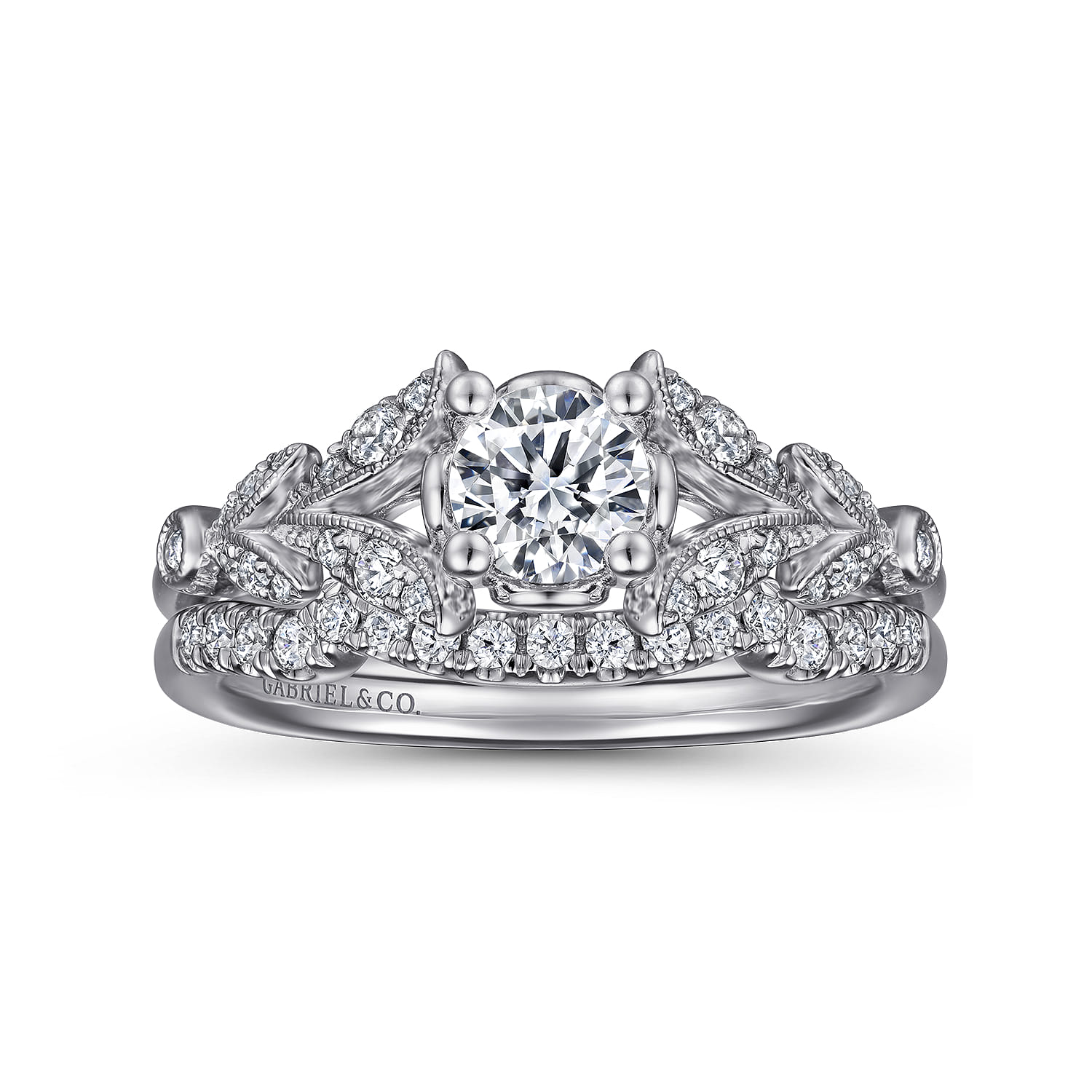 14K White Gold Matching Wedding Band - 0.14 ct - Shot 4